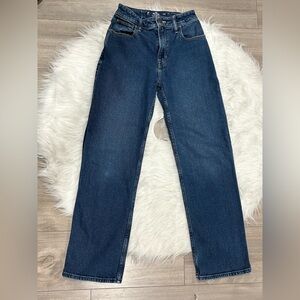 Hollister Dark Blue Ultra High-Rise Dad Jeans Size 00 Short